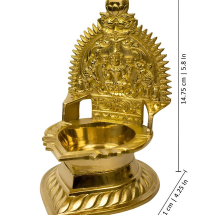 Spillbox Gold-Toned Brass Kamachi Diya Pooja Essential