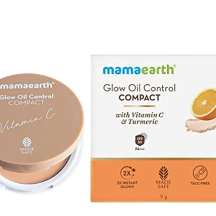 Mamaearth Glow Oil Control Compact With SPF 30 (Ivory Glow)