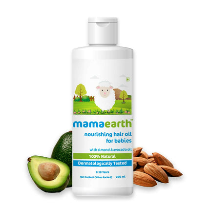 Mamaearth Gentle Cleansing Natural Baby Shampoo & Nourishing Hair Oil for Babies