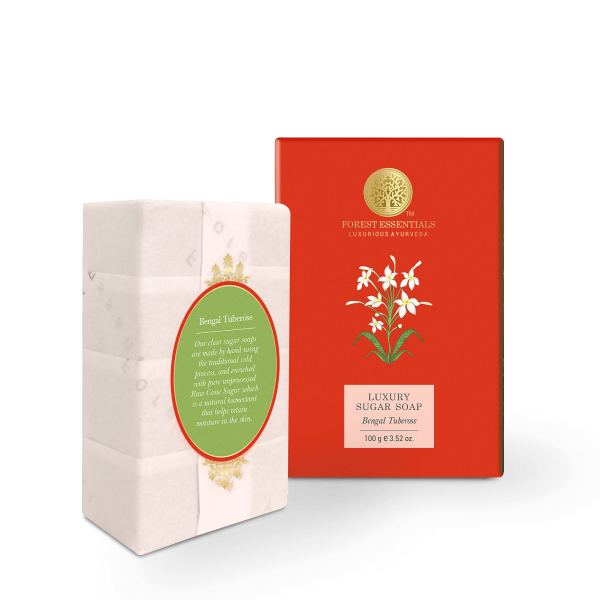Forest Essentials Luxury Sugar Soap Bengal Tuberose