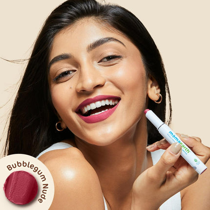 Mamaearth Moisture Matte Long Stay Lipstick-Bubblegum Nude