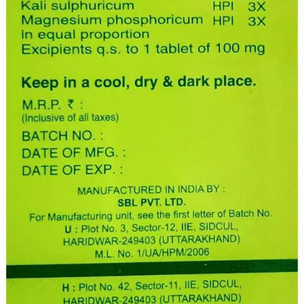 SBL Homeopathy Bio-Combination 15 Tablets