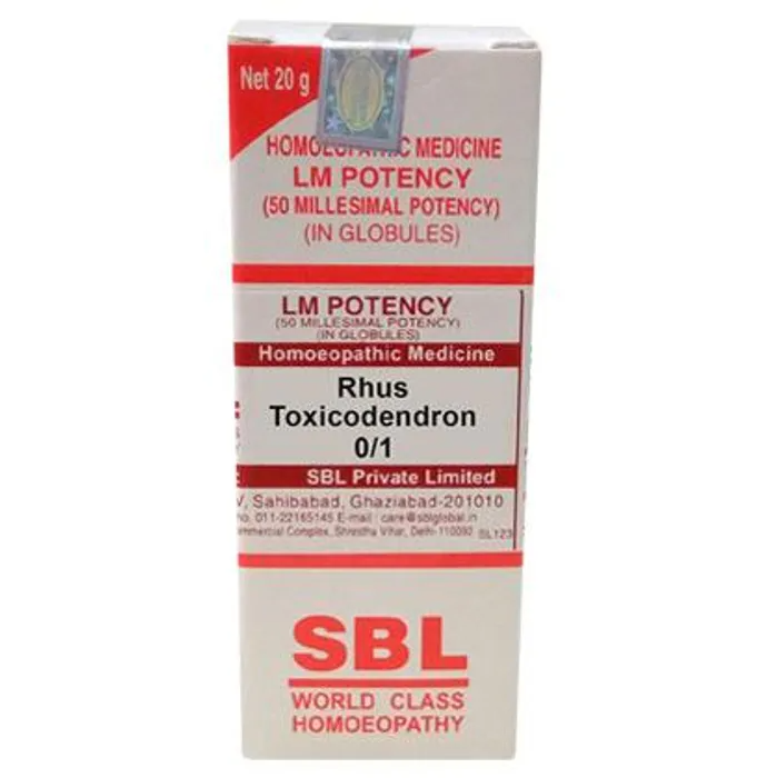 SBL Homeopathy Rhus Toxicodendron LM Potency