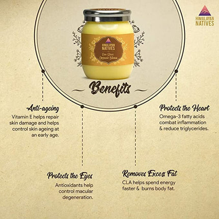 Himalayan Natives Organic Cow Bilona Ghee | Made From Grass Fed Cow's Milk | Organic Ghee