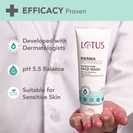 Lotus DermaBotanics Kojic acid + Multi berry Blemish - Free Facewash