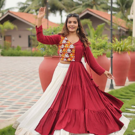 Aastha Fashion Off White Pure Cotton Designer Navratri Lehenga Choli Collection