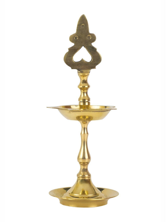 Spillbox Gold Toned Small Kuthu Vilakku Lakshmi Diya Pooja Essentials