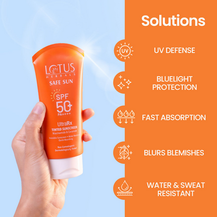 Lotus Herbals Safesun Ultrarx Tinted Sunscreen SPF 50+ PA++++