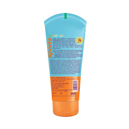 Lotus Herbals Safe Sun Sports Super Stay Sunscreen Cream SPF 70 PA+++