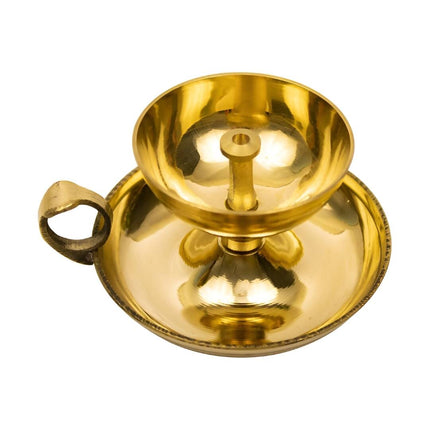 Spillbox Gold-Toned Brass Nandha Sampat Diya Pooja Essential