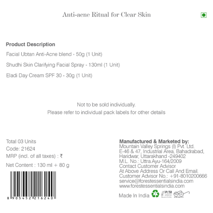 Forest Essentials Anti-acne Ritual for Clear Skin