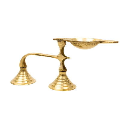 Spillbox Gold-Toned Brass Face Diya Pooja Essential