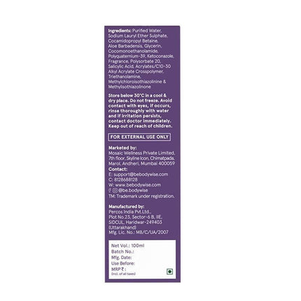 BeBodywise 1% Ketoconazole Dandruff Shampoo For Women