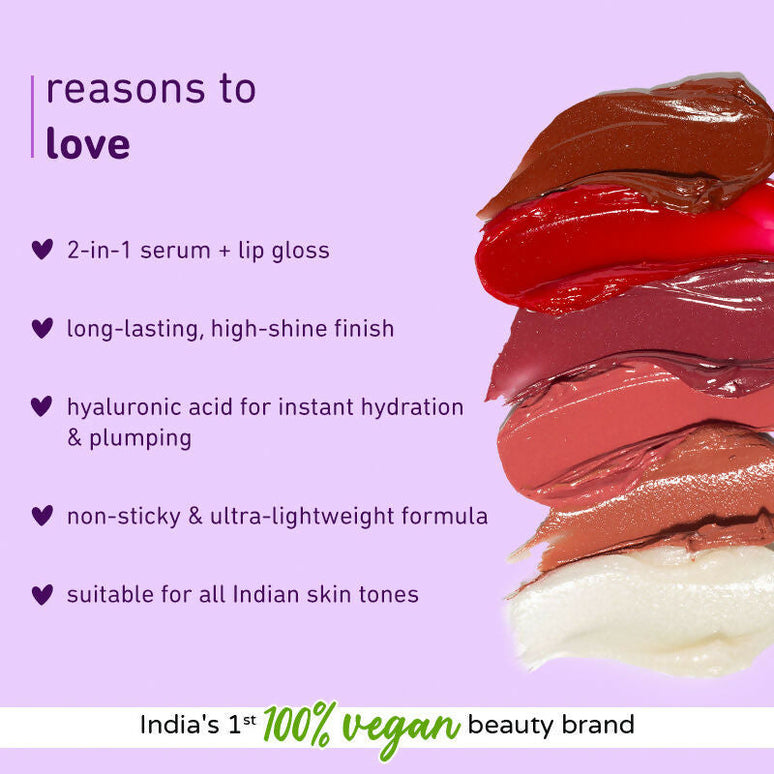 Plum Dermahues Serum Lip Gloss - 06 Crimson Glow