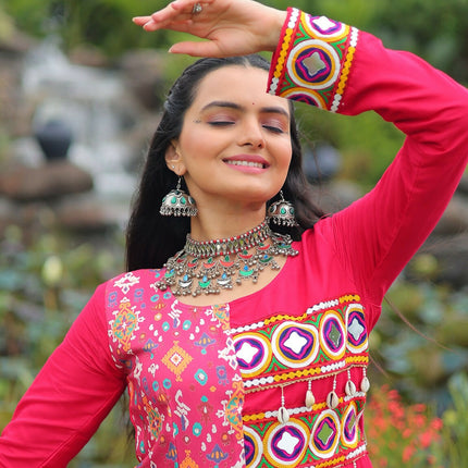 Aastha Fashion Pink Rayon Party Wear Designer Gown Collection