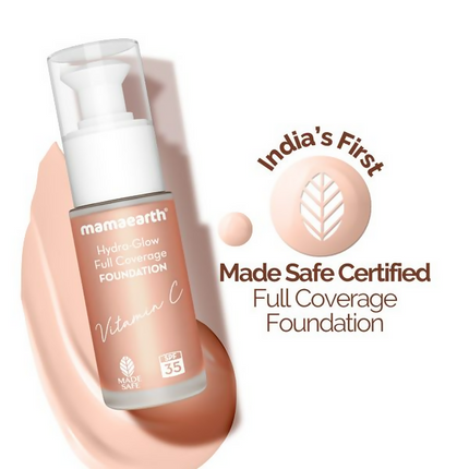 Mamaearth Hydra-Glow Full Coverage Foundation With Vitamin C & Turmeric - Ivory Glow - Limited Time Offer