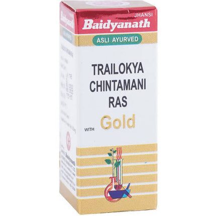 Baidyanath Jhansi Trailokya Chintamani Ras (With Gold)