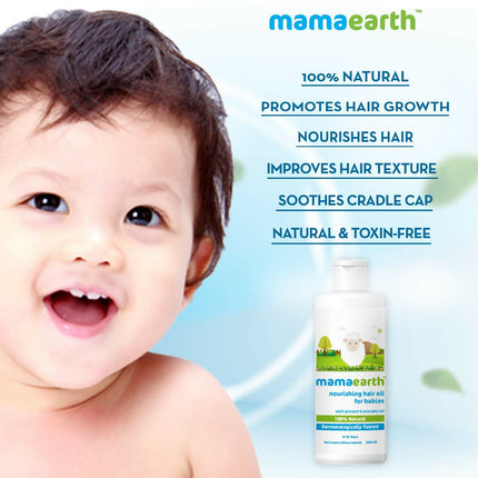 Mamaearth Daily Moisturizing Lotion & Nourishing Baby Hair Oil, With Almond & Avocado Oil