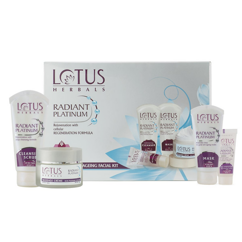 Lotus Herbals Radiant Platinum Cellular Anti-Ageing Facial Kit (170gm)