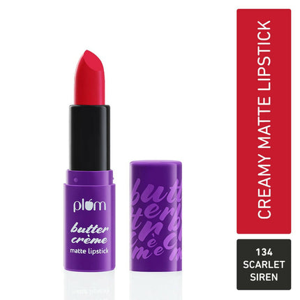 Plum Butter Crème Matte Lipstick Scarlet Siren - 134 (True Red)