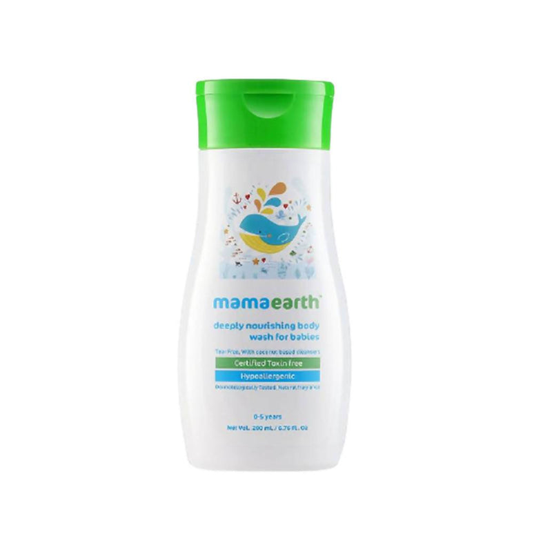 Mamaearth Deeply Nourishing Baby Body Wash For Natural Cleansers & Tear-Free Formula
