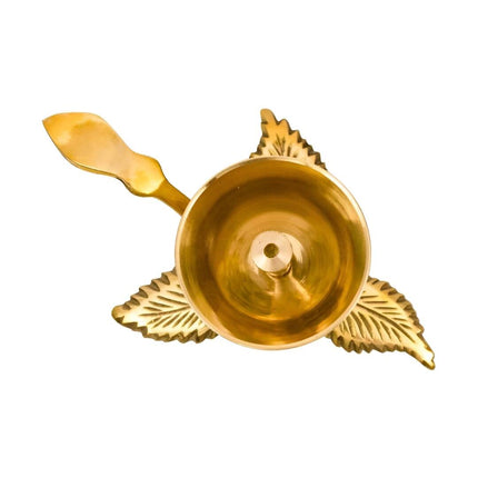 Spillbox Gold-Toned Brass 3 leaf Nanda Pooja Essential