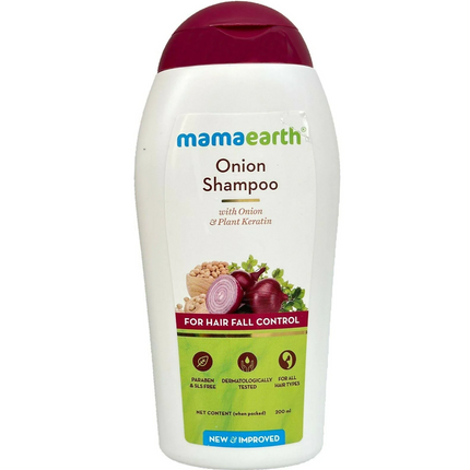 Mamaearth Onion Shampoo with Onion & Plant Keratin For Hair Fall Control