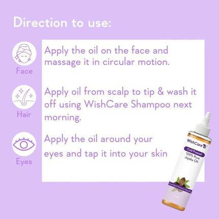 Wishcare Pure & Natural Moroccan Argan Oil & Unrefined Jojoba Oil Combo