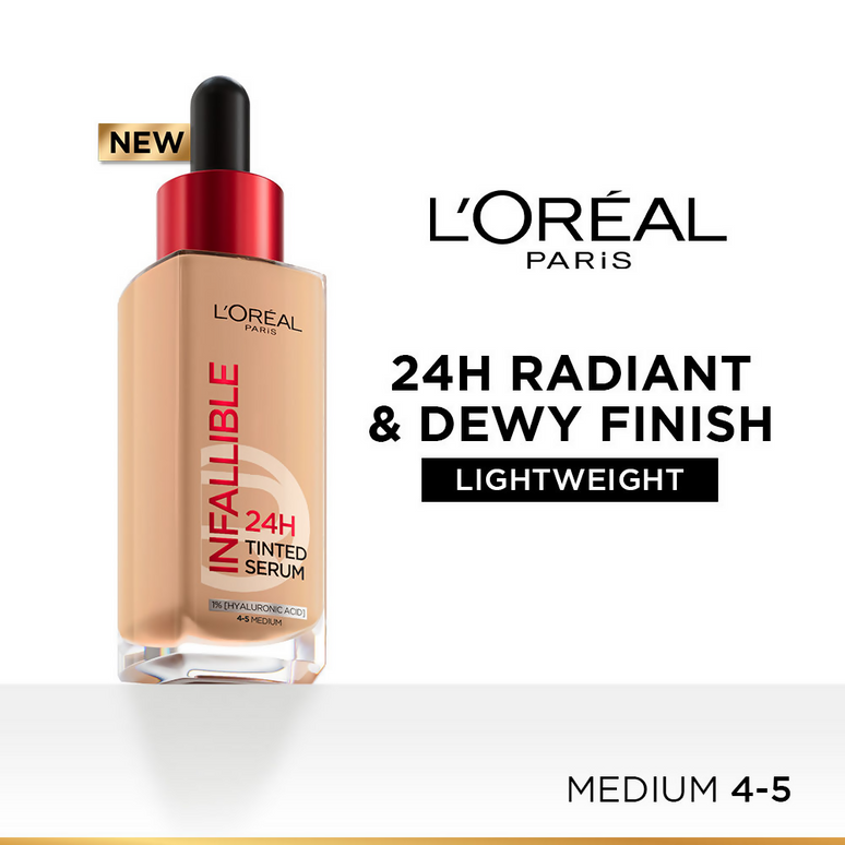 L'Oreal Paris Infallible 24H Tinted Serum Foundation - Medium