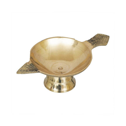 eCraftIndia Brass Diya With Stand & Holder