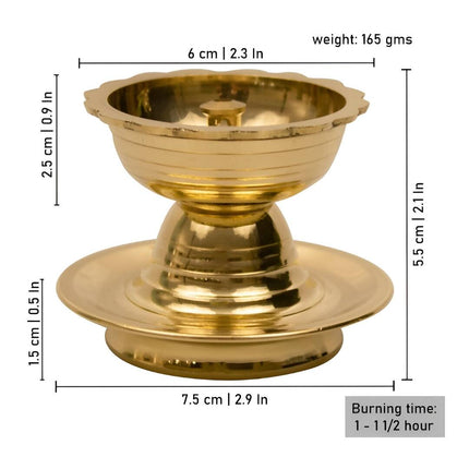 Spillbox Gold-Toned Brass Udupi Nanda Pooja Essential