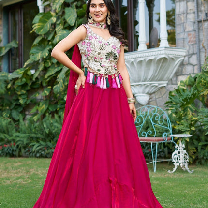 Aastha Fashion Magenta Pure Fendy silk Designer Lehenga Choli Collection