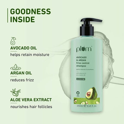 Plum Avocado & Argan Oil Sulphate-Free Shampoo For Frizzy Hair
