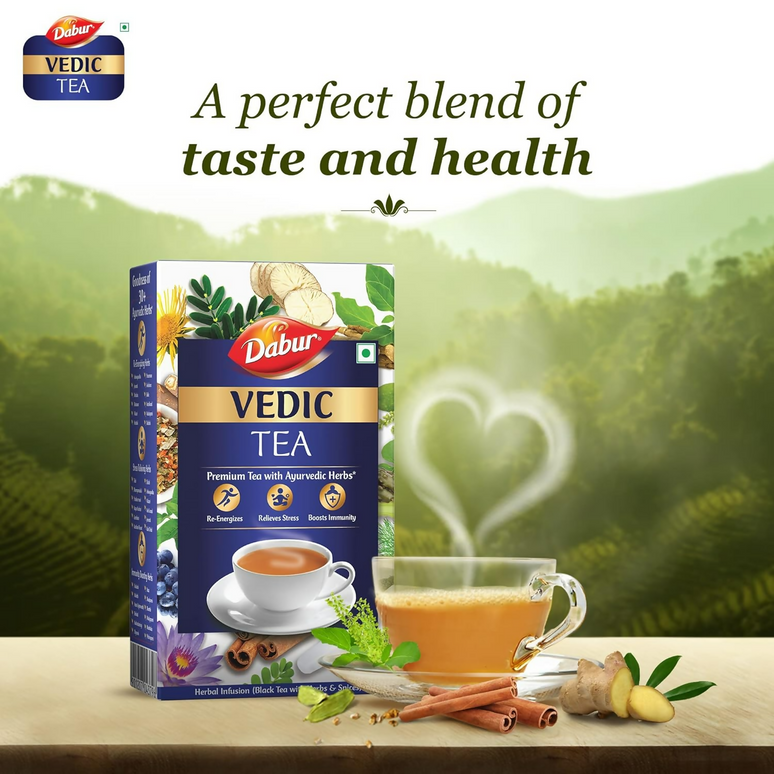 Dabur Vedic Premium Ayurvedic Herbs Black Loose Tea