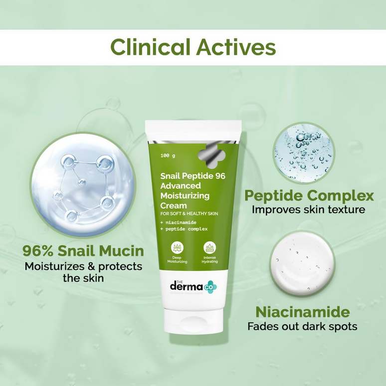 The Derma Co Snail Peptide 96 Advanced Moisturizing Cream - Limited Time Offer