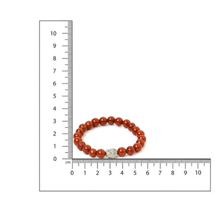 Red Jasper with Buddha Bracelet - Ruby Raang