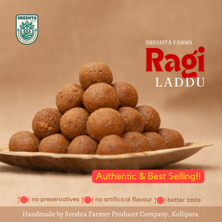 Sreshta Farms Organic Ragi (Finger Millet) Laddu