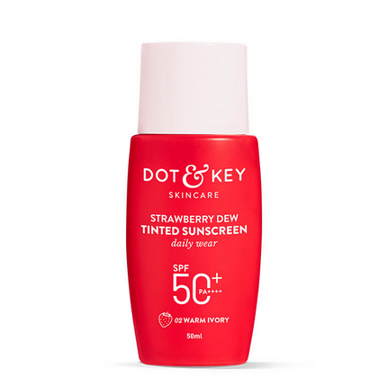 Dot & Key Strawberry Dew Tinted Sunscreen SPF 50+ PA++++ - 02 Warm Ivory