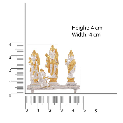 Estele Gold-Polished Spiritual Ram Darbar|God Ram,Laxman,Sita & Hanuman Idol for Home/Car Décor