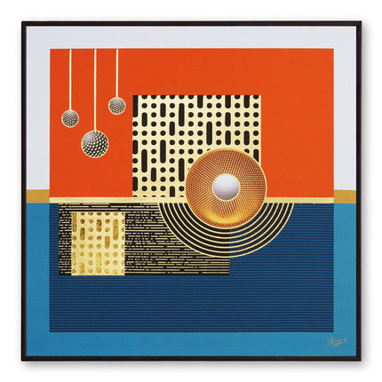 Tehzeeb Creations Golden Embossed Wall Painting