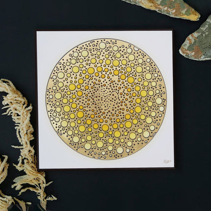 Tehzeeb Creations Golden Embossed Wall Painting