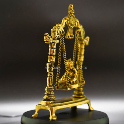 Little Krishna in Jhula idol - Enchanting Blessings for Homes