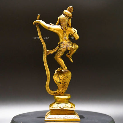 Brass Krishna Kali Idol - Symbol of Divine Balance and Power