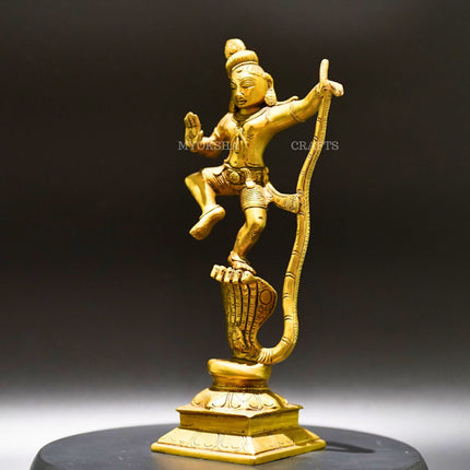 Brass Krishna Kali Idol - Symbol of Divine Balance and Power