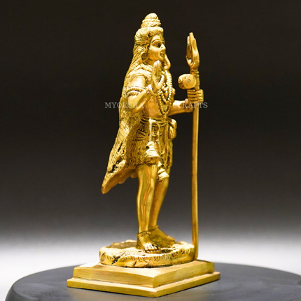 Brass Standing Shiva Idol - Divine Presence of Transformation and Bliss