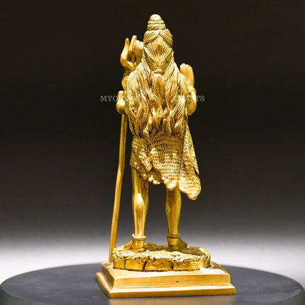 Brass Standing Shiva Idol - Divine Presence of Transformation and Bliss