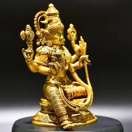 Brass Raja Rajeshwari Idol - Divine Empress of Cosmic Power and Grace