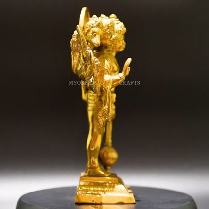 Brass Panchmukhi Hanuman - Powerful Symbol of Strength and Devotion