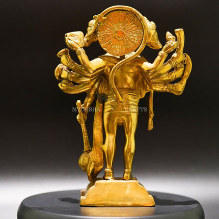 Brass Panchmukhi Hanuman - Powerful Symbol of Strength and Devotion
