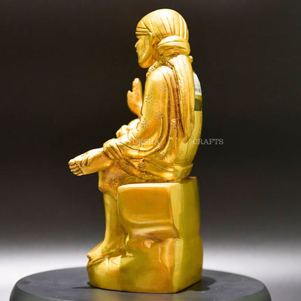 Brass Sai Baba Idol - Divine Presence of Love and Compassion